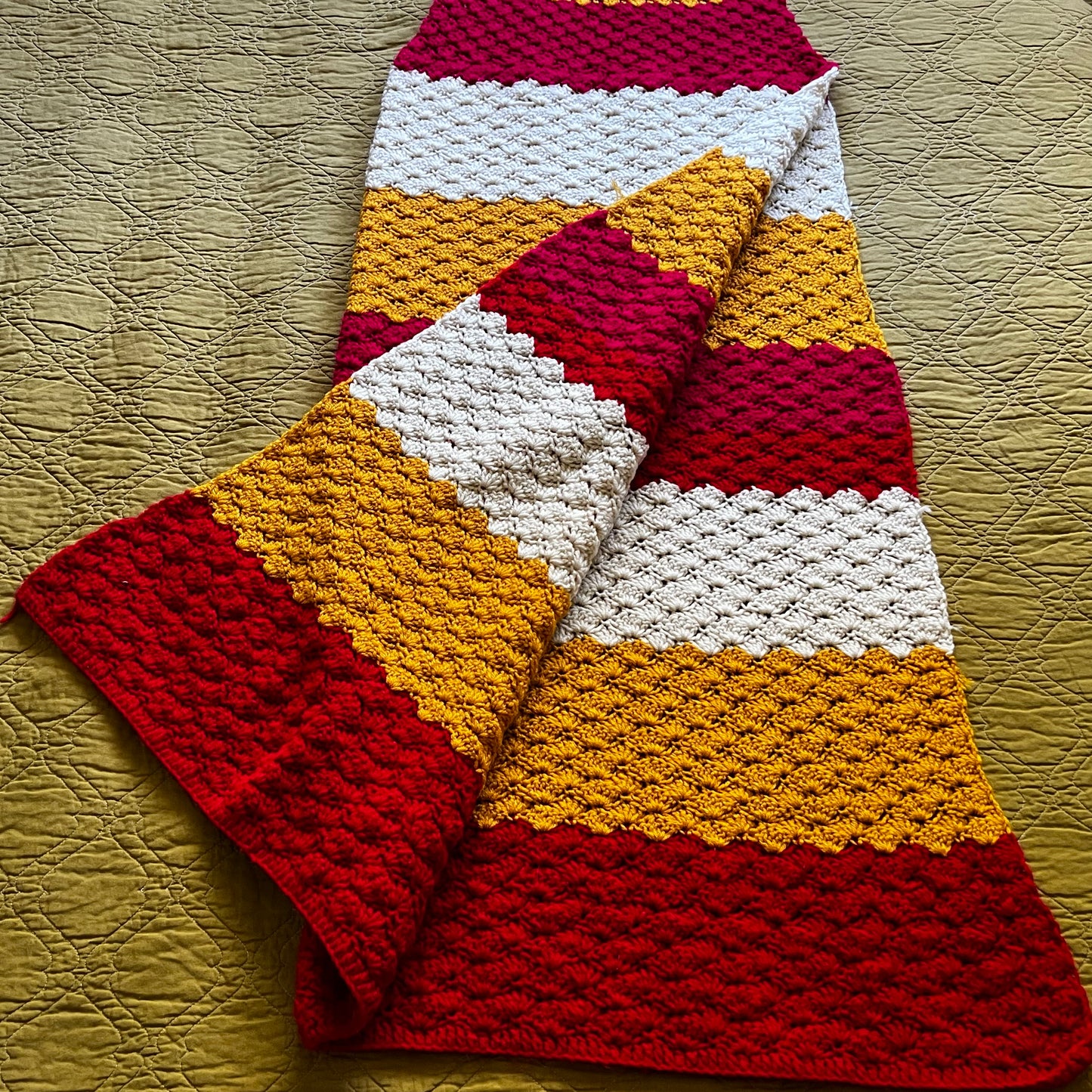 The Yellowtail- Vintage Crochet Mermaid Tail Blanket