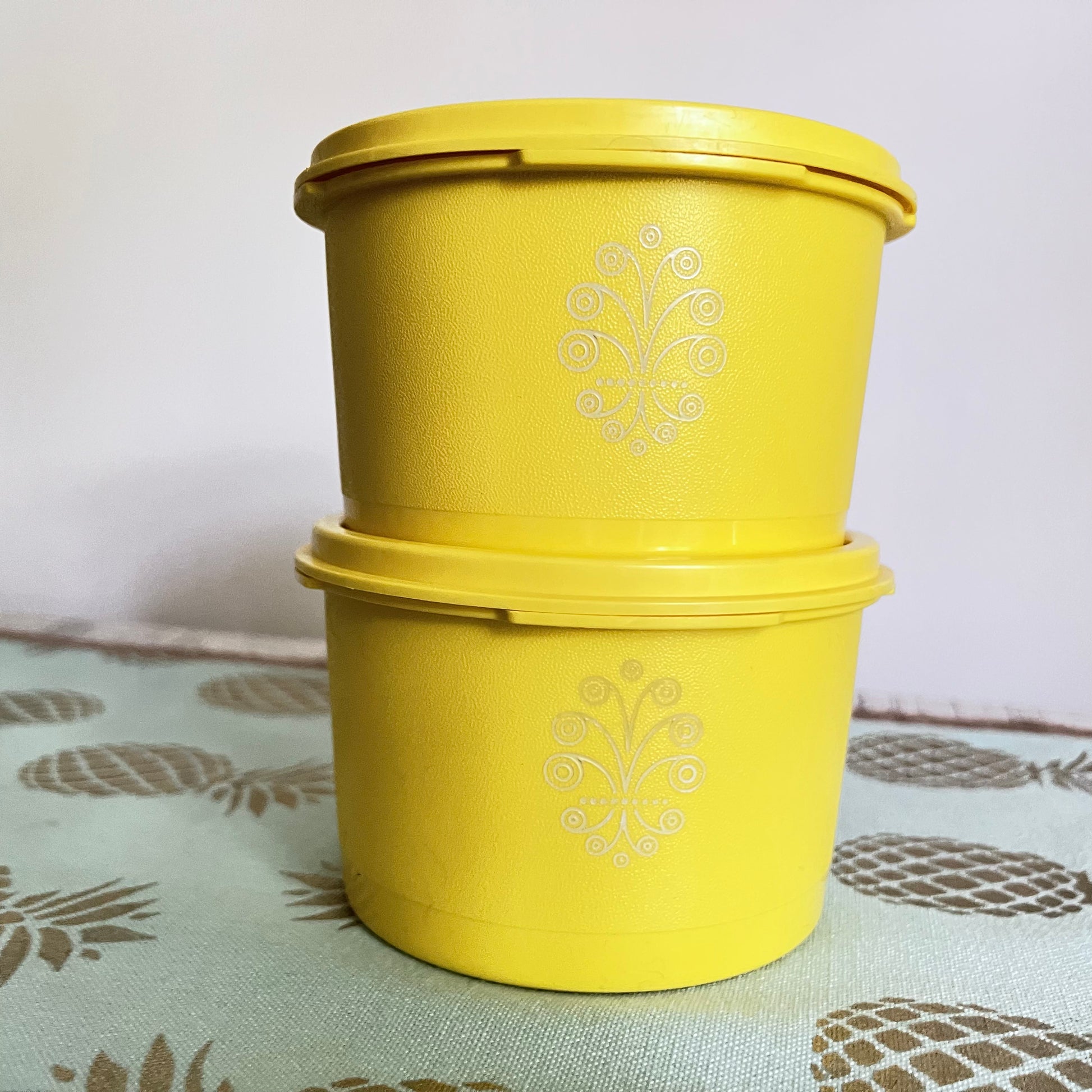 Vintage Tupperware Daffodil Yellow Mini Servalier Canisters- Set of 2 –  Rumpus Room Retro