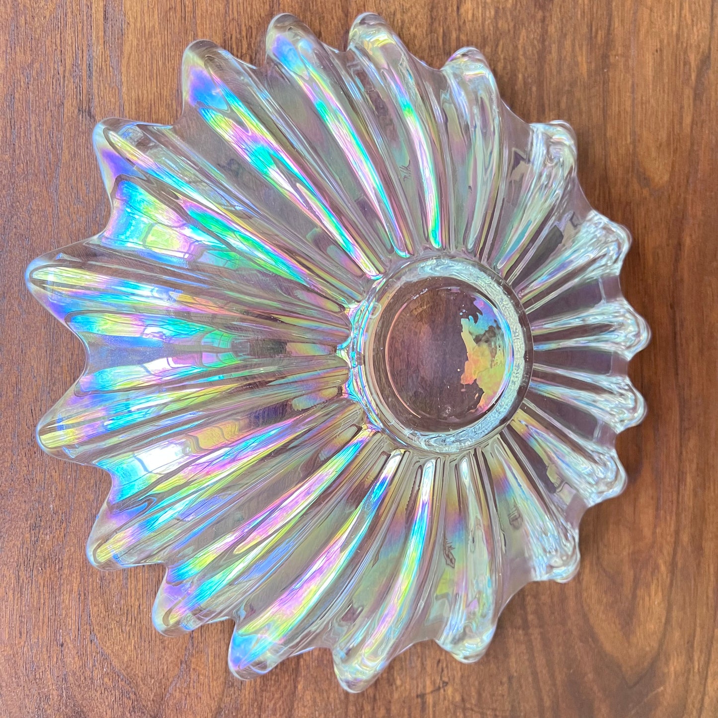 Vintage Federal Glass Iridescent Celestial Bowl
