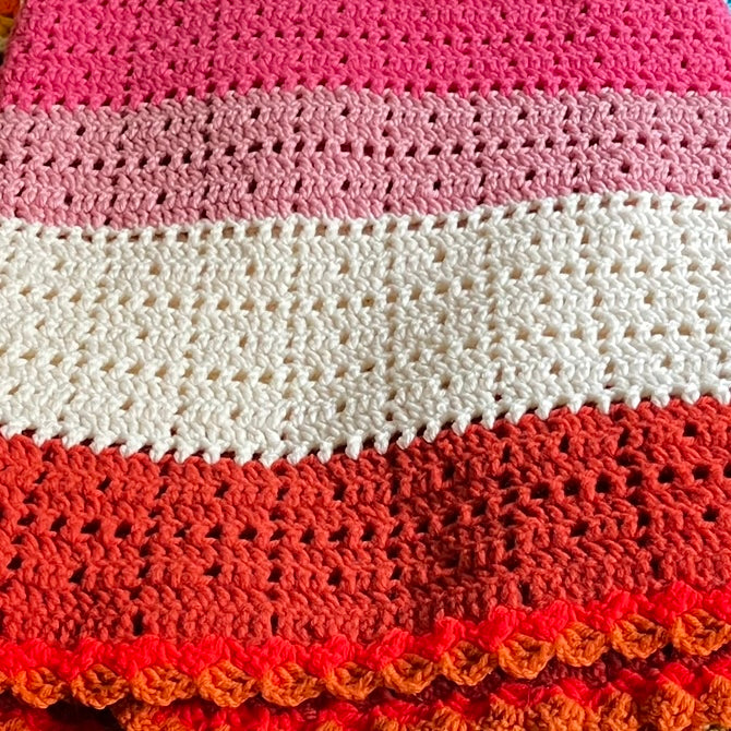 The Claire- Vintage Crochet Throw